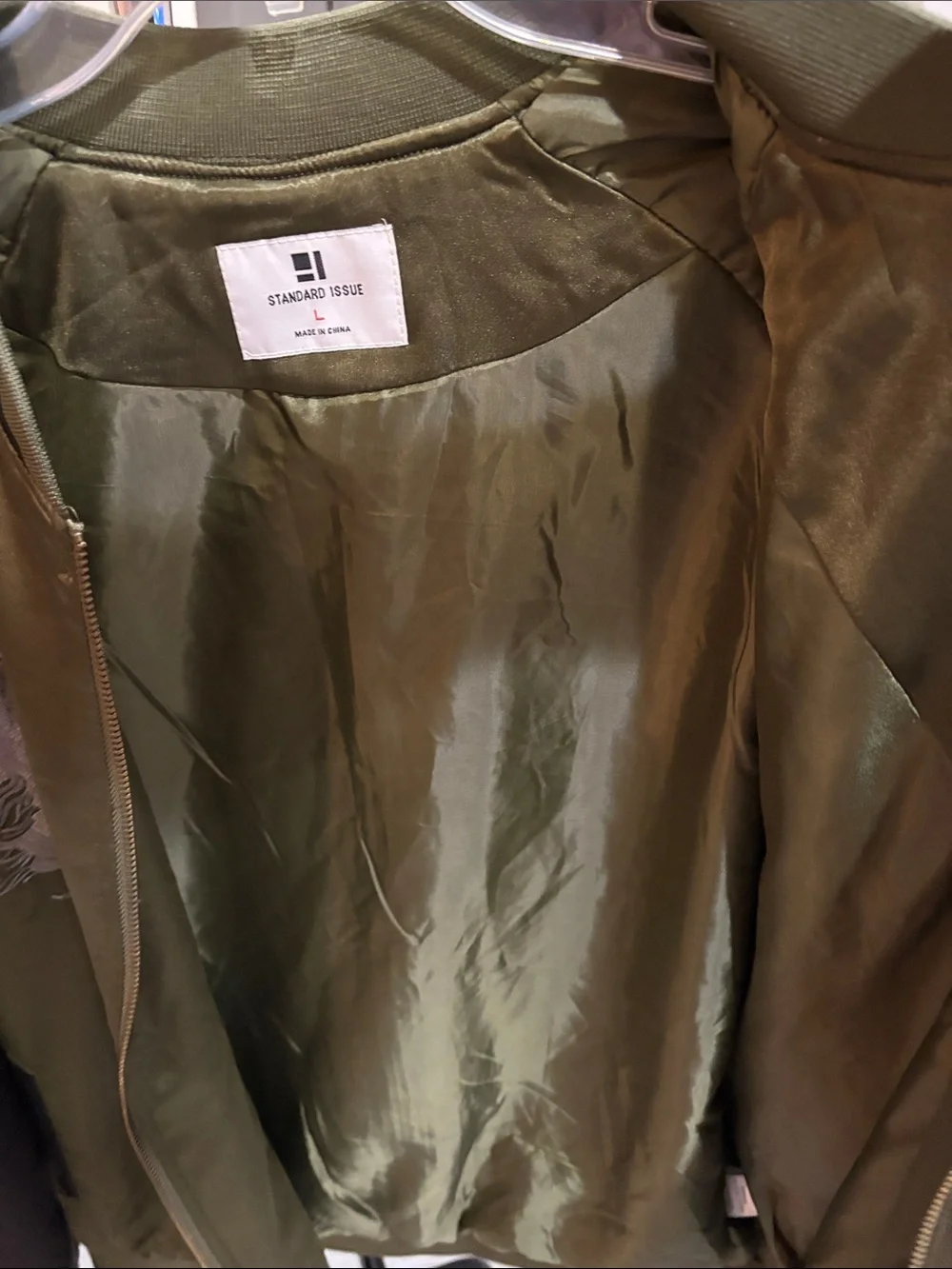 Standard Issue Olive and Black Embroidered Bomber Jacket